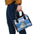 Personalized Nicaragua Christmas Shoulder Handbag Turquoise-Browed Motmot With Coat Of Arms
