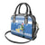 Personalized Nicaragua Christmas Shoulder Handbag Turquoise-Browed Motmot With Coat Of Arms