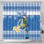 Personalized Nicaragua Christmas Shower Curtain Turquoise-Browed Motmot With Coat Of Arms