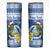 Personalized Nicaragua Christmas Skinny Tumbler Turquoise-Browed Motmot With Coat Of Arms - Wonder Print Shop