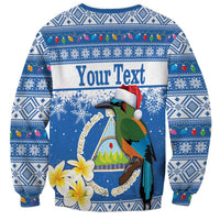 Personalized Nicaragua Christmas Sweatshirt Turquoise-Browed Motmot With Coat Of Arms - Wonder Print Shop