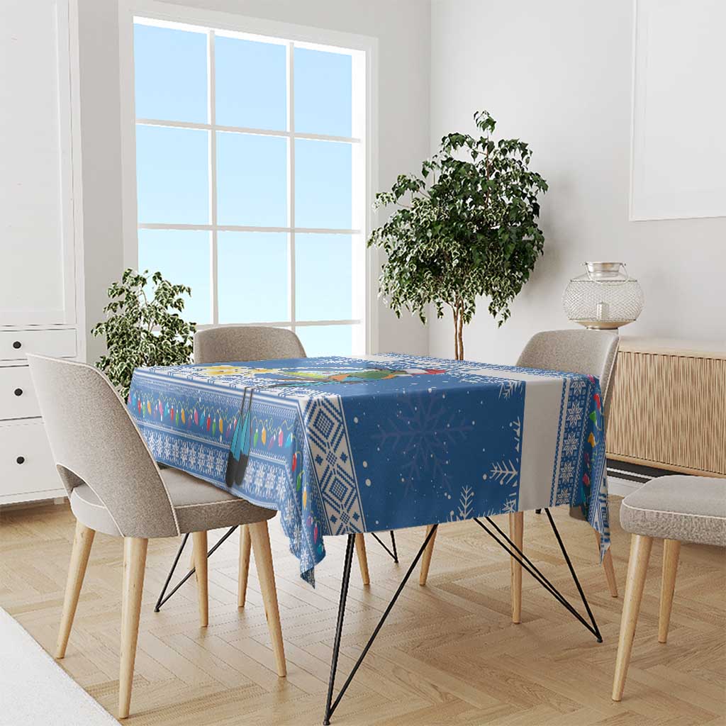 Personalized Nicaragua Christmas Tablecloth Turquoise-Browed Motmot With Coat Of Arms - Wonder Print Shop