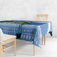 Personalized Nicaragua Christmas Tablecloth Turquoise-Browed Motmot With Coat Of Arms - Wonder Print Shop