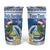 Personalized Nicaragua Christmas Tumbler Cup Turquoise-Browed Motmot With Coat Of Arms - Wonder Print Shop