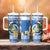 Personalized Nicaragua Christmas Tumbler With Handle Turquoise-Browed Motmot With Coat Of Arms - Wonder Print Shop