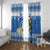 Personalized Nicaragua Christmas Window Curtain Turquoise-Browed Motmot With Coat Of Arms - Wonder Print Shop