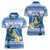 Personalized Nicaragua Christmas Women Polo Shirt Turquoise-Browed Motmot With Coat Of Arms - Wonder Print Shop