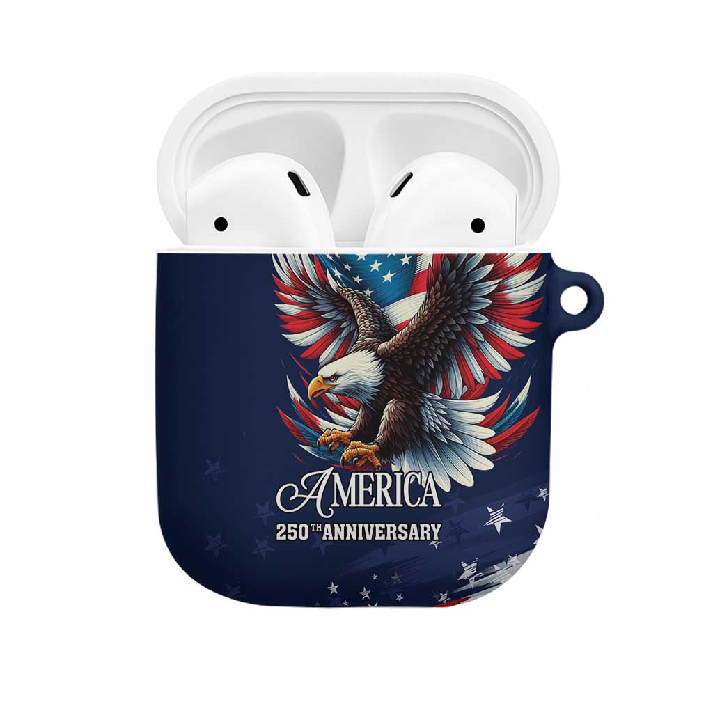 US Navy 250th Anniversary AirPods Case Proudly Served Veteran - Wonder Print Shop