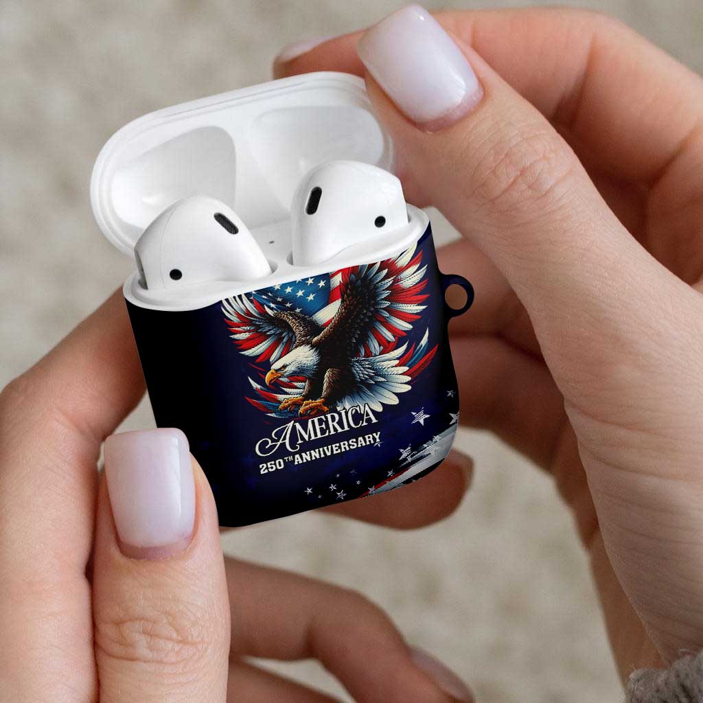 US Navy 250th Anniversary AirPods Case Proudly Served Veteran - Wonder Print Shop
