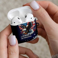 US Navy 250th Anniversary AirPods Case Proudly Served Veteran - Wonder Print Shop