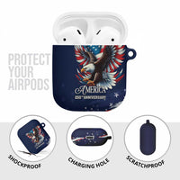 US Navy 250th Anniversary AirPods Case Proudly Served Veteran - Wonder Print Shop