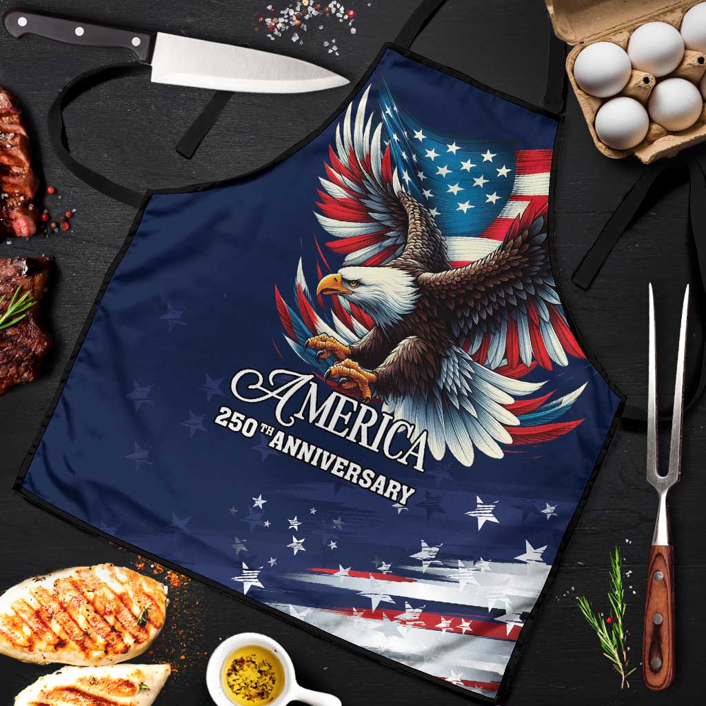 US Navy 250th Anniversary Apron Proudly Served Veteran - Wonder Print Shop