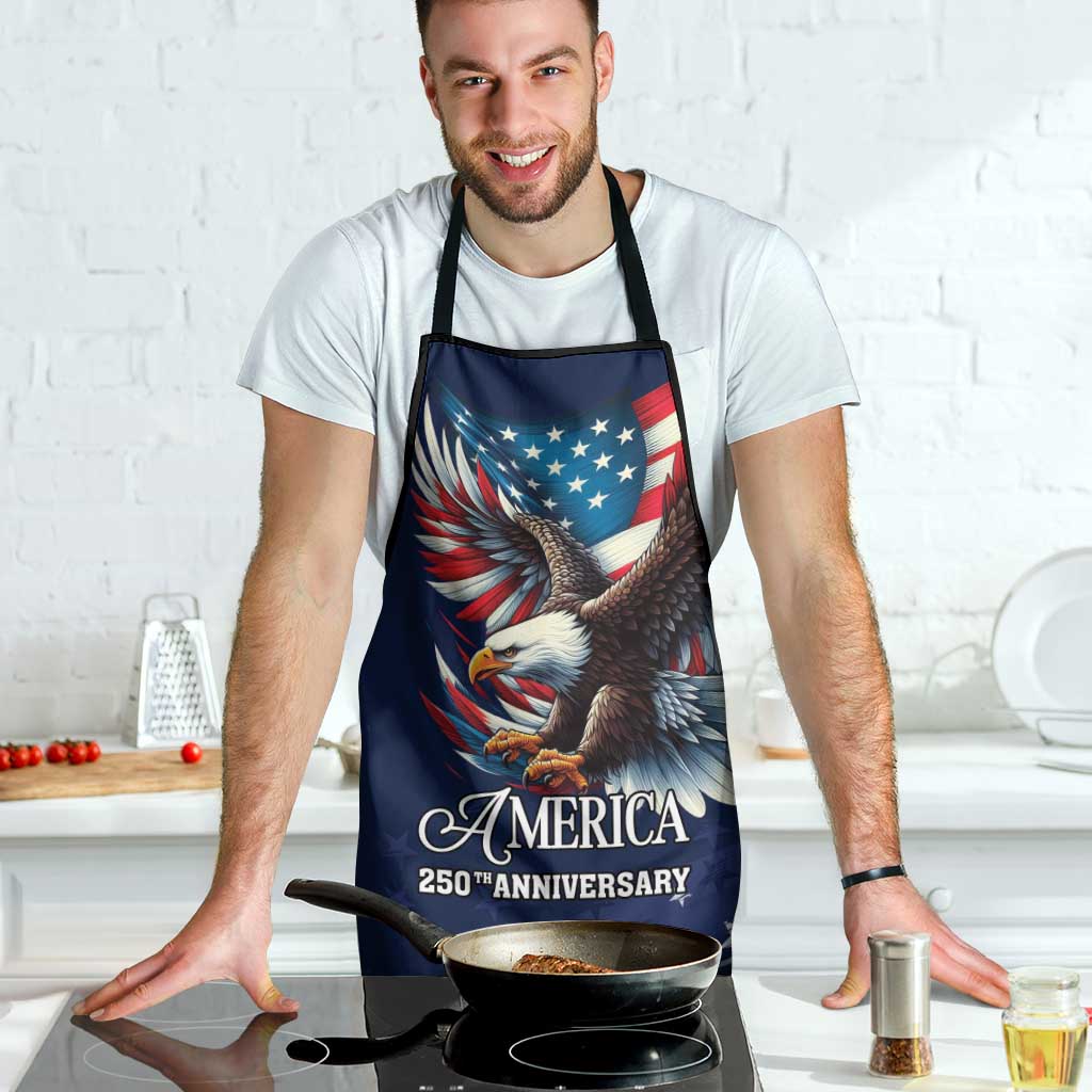 US Navy 250th Anniversary Apron Proudly Served Veteran - Wonder Print Shop