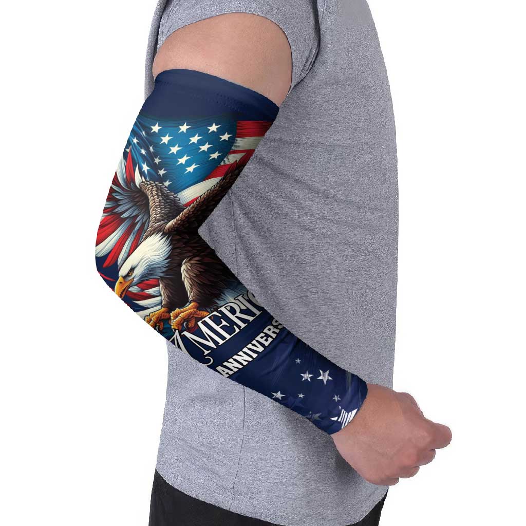 US Navy 250th Anniversary Arm Sleeves Proudly Served Veteran - Wonder Print Shop