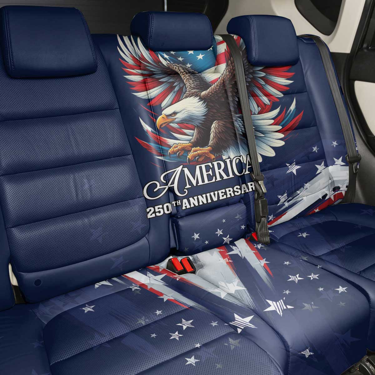 US Navy 250th Anniversary Back Car Seat Cover Proudly Served Veteran - Wonder Print Shop