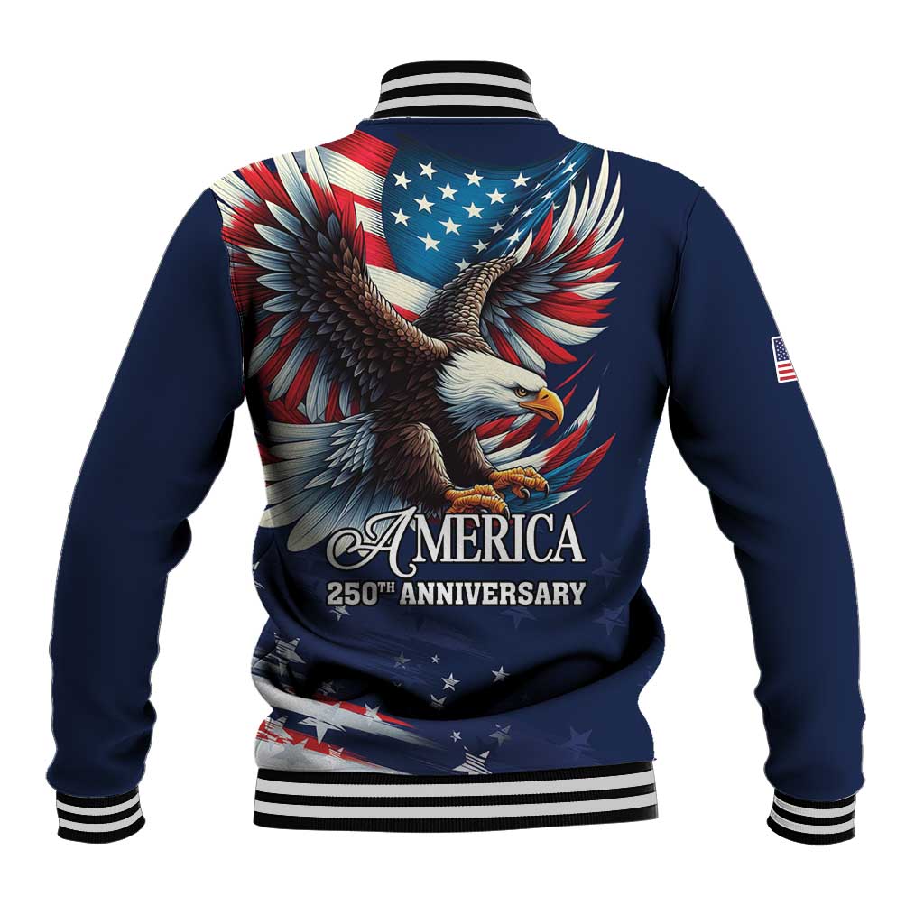 US Navy 250th Anniversary Baseball Jacket Proudly Served Veteran - Wonder Print Shop