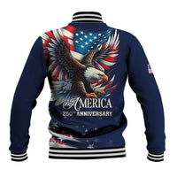 US Navy 250th Anniversary Baseball Jacket Proudly Served Veteran - Wonder Print Shop