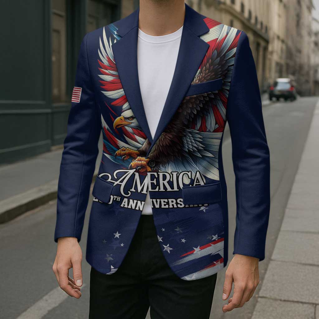 US Navy 250th Anniversary Blazer Proudly Served Veteran - Wonder Print Shop