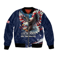 US Navy 250th Anniversary Bomber Jacket Proudly Served Veteran - Wonder Print Shop