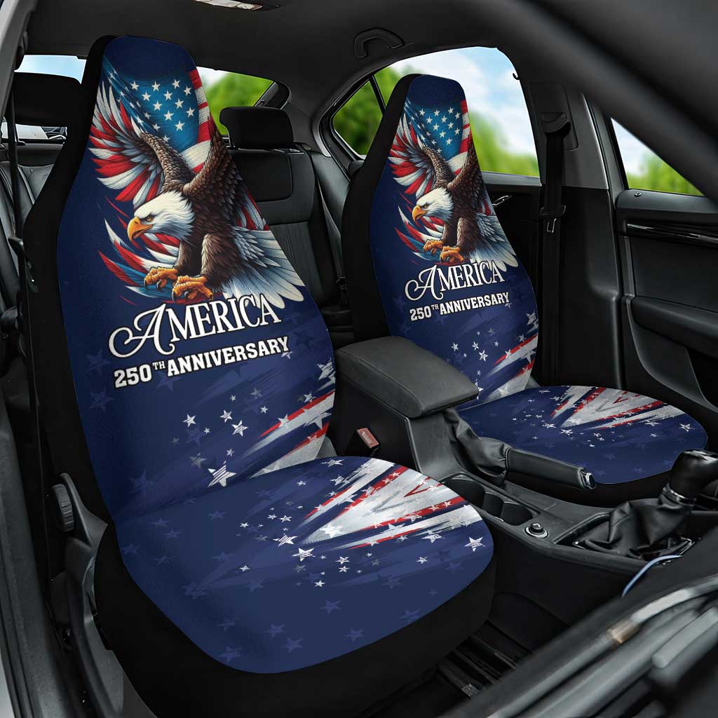 US Navy 250th Anniversary Car Seat Cover Proudly Served Veteran - Wonder Print Shop