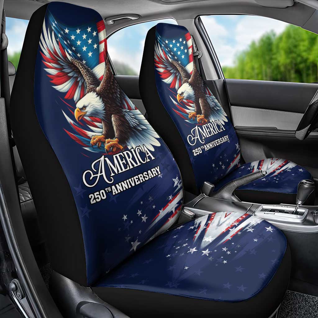 US Navy 250th Anniversary Car Seat Cover Proudly Served Veteran - Wonder Print Shop