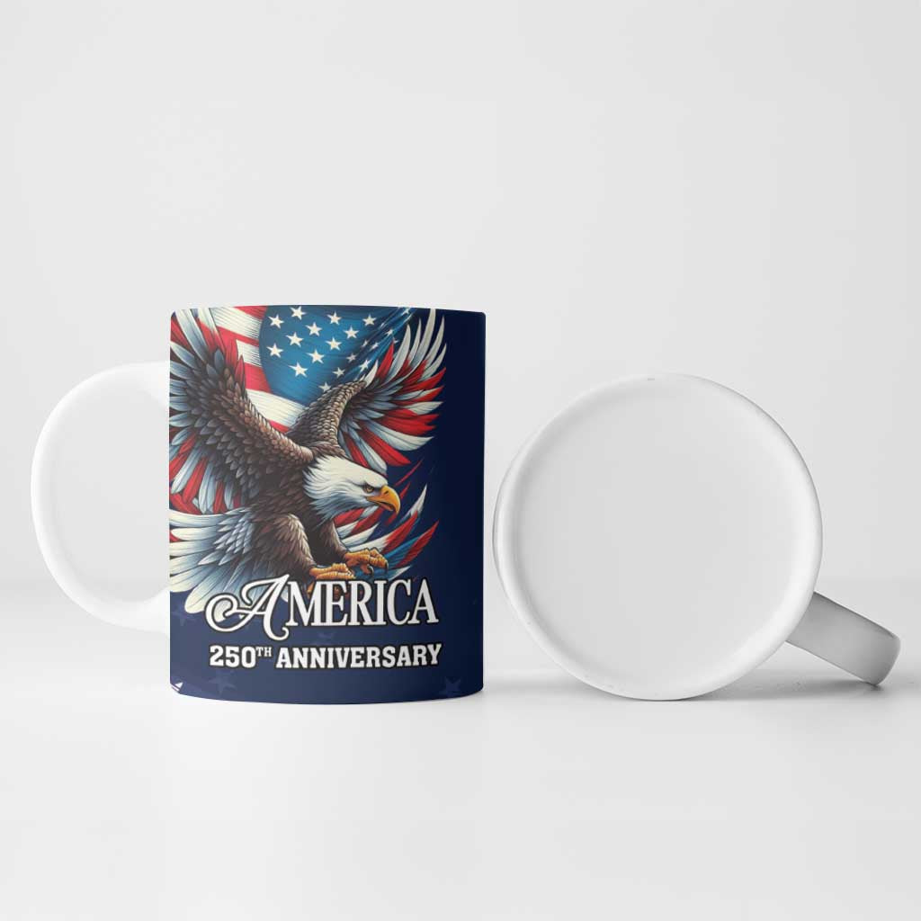 US Navy 250th Anniversary Ceramic Mug Proudly Served Veteran - Wonder Print Shop
