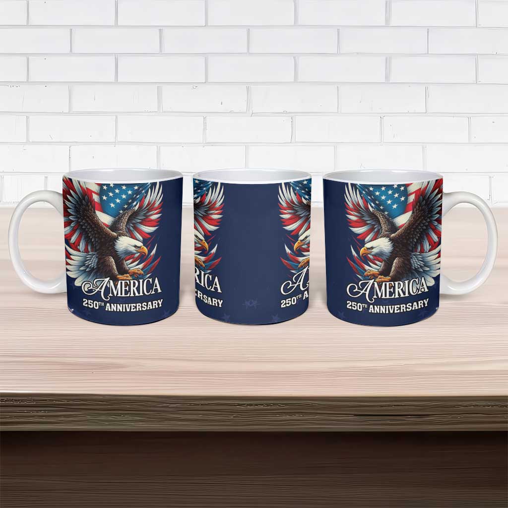 US Navy 250th Anniversary Ceramic Mug Proudly Served Veteran - Wonder Print Shop