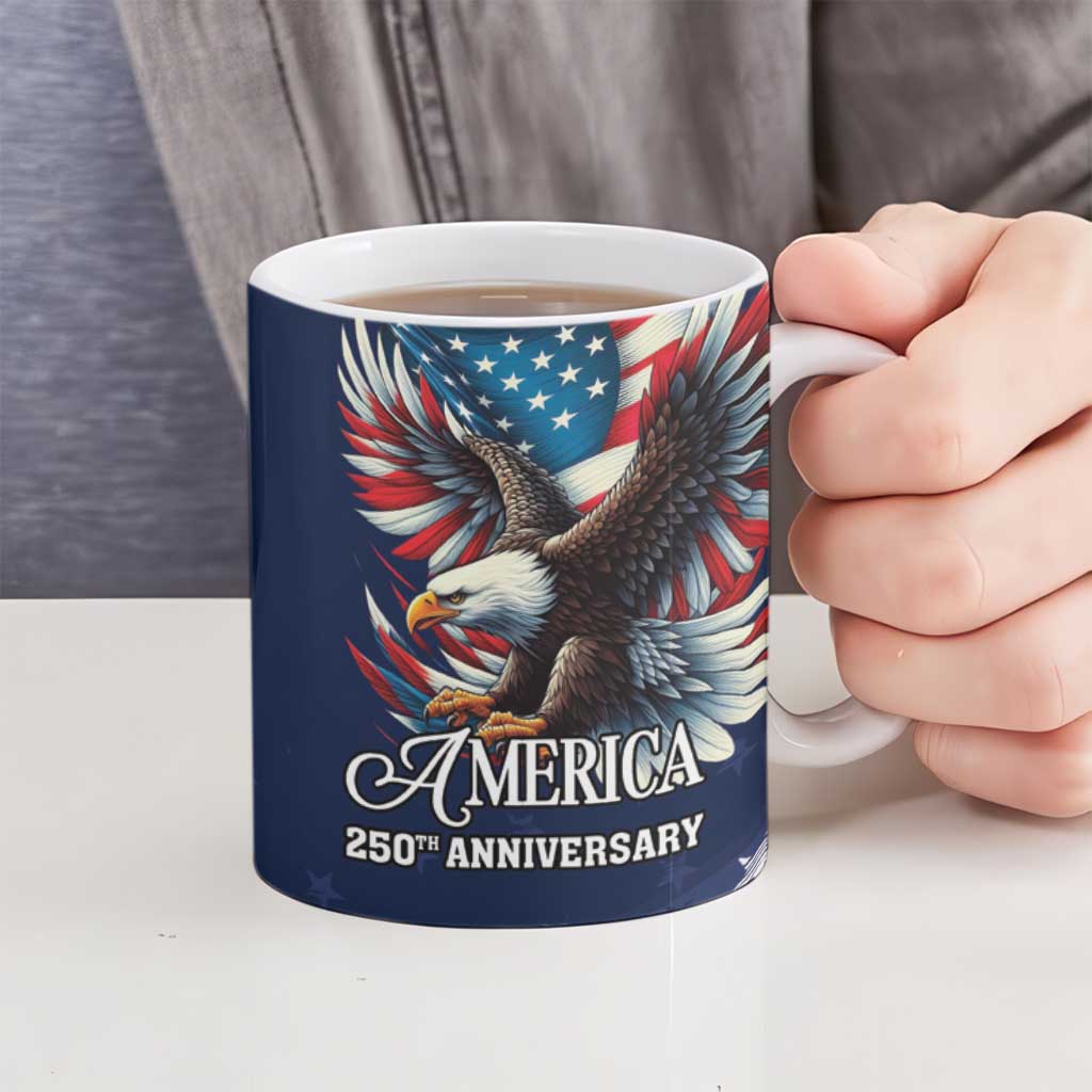 US Navy 250th Anniversary Ceramic Mug Proudly Served Veteran - Wonder Print Shop
