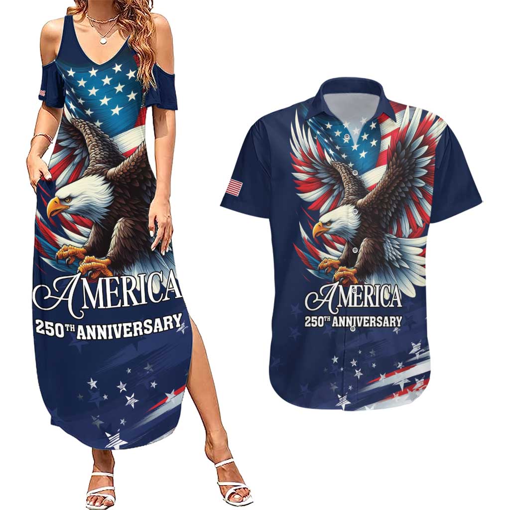 US Navy 250th Anniversary Couples Matching Summer Maxi Dress and Hawaiian Shirt Proudly Served Veteran - Wonder Print Shop