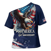 US Navy 250th Anniversary Cross Shoulder Shirt Proudly Served Veteran - Wonder Print Shop