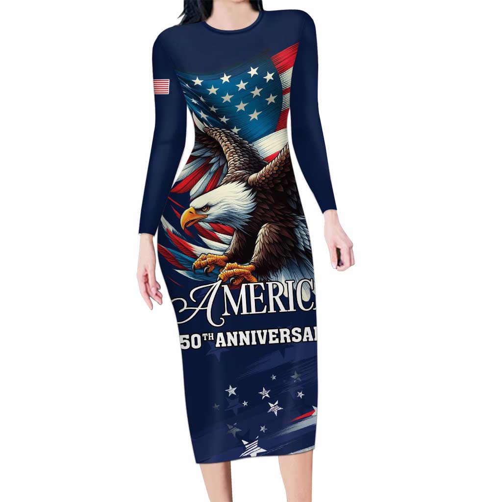 US Navy 250th Anniversary Family Matching Long Sleeve Bodycon Dress and Hawaiian Shirt Proudly Served Veteran - Wonder Print Shop