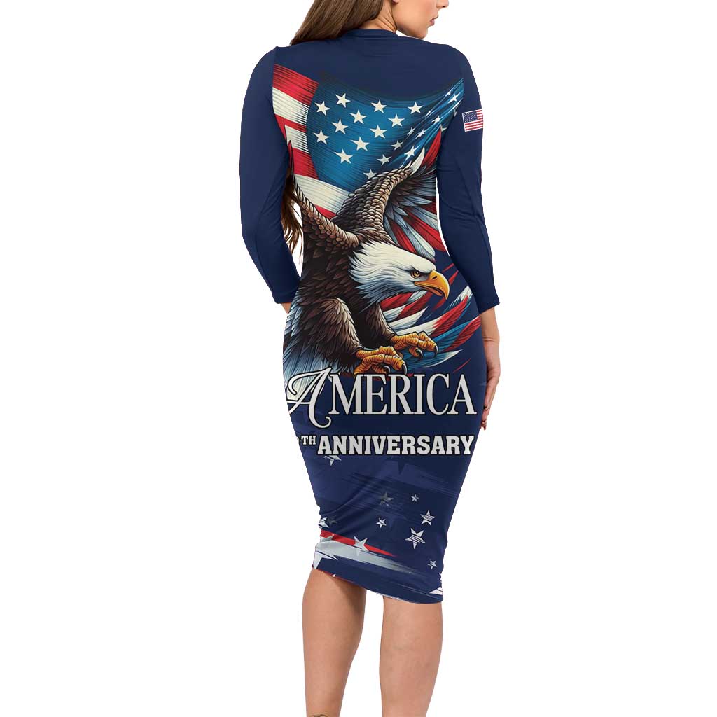 US Navy 250th Anniversary Family Matching Long Sleeve Bodycon Dress and Hawaiian Shirt Proudly Served Veteran - Wonder Print Shop