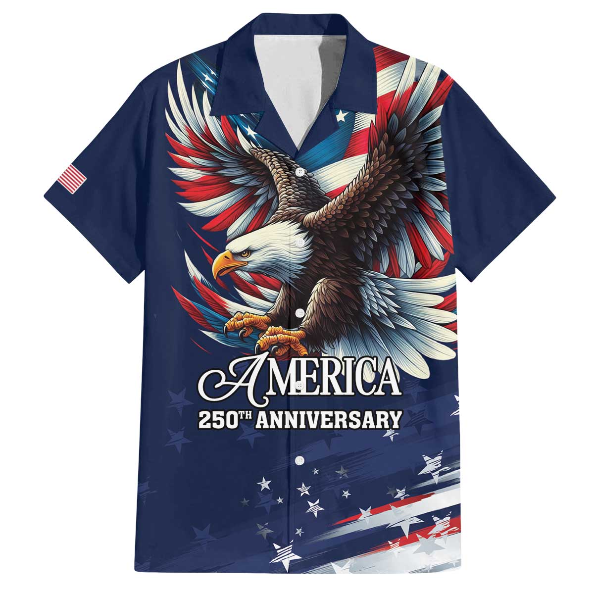 US Navy 250th Anniversary Family Matching Off The Shoulder Long Sleeve Dress and Hawaiian Shirt Proudly Served Veteran - Wonder Print Shop