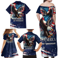 US Navy 250th Anniversary Family Matching Off Shoulder Maxi Dress and Hawaiian Shirt Proudly Served Veteran - Wonder Print Shop