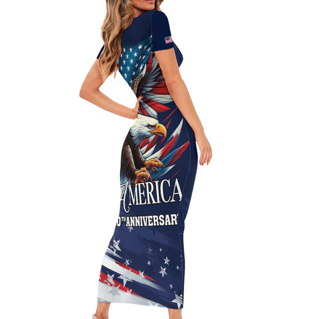 US Navy 250th Anniversary Family Matching Short Sleeve Bodycon Dress and Hawaiian Shirt Proudly Served Veteran - Wonder Print Shop