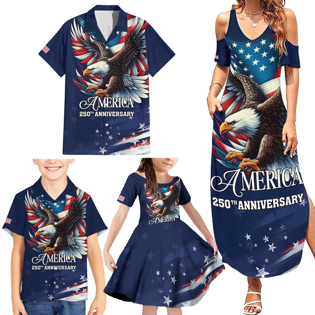 US Navy 250th Anniversary Family Matching Summer Maxi Dress and Hawaiian Shirt Proudly Served Veteran - Wonder Print Shop