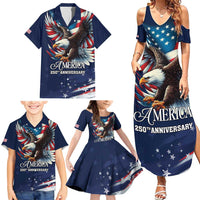 US Navy 250th Anniversary Family Matching Summer Maxi Dress and Hawaiian Shirt Proudly Served Veteran - Wonder Print Shop