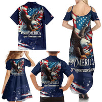US Navy 250th Anniversary Family Matching Summer Maxi Dress and Hawaiian Shirt Proudly Served Veteran - Wonder Print Shop
