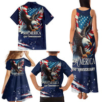 US Navy 250th Anniversary Family Matching Tank Maxi Dress and Hawaiian Shirt Proudly Served Veteran - Wonder Print Shop