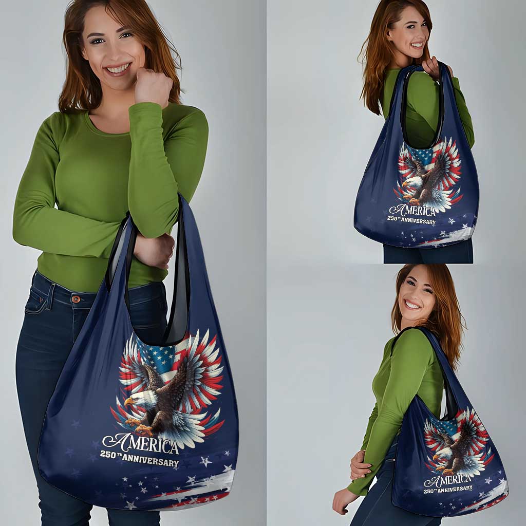 US Navy 250th Anniversary Grocery Bag Proudly Served Veteran - Wonder Print Shop