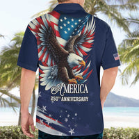 US Navy 250th Anniversary Hawaiian Shirt Proudly Served Veteran - Wonder Print Shop