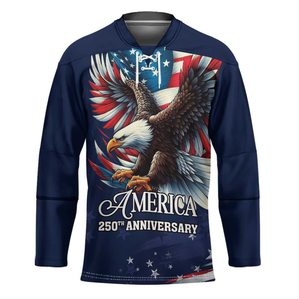 US Navy 250th Anniversary Hockey Jersey Proudly Served Veteran - Wonder Print Shop