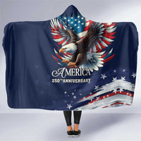 US Navy 250th Anniversary Hooded Blanket Proudly Served Veteran - Wonder Print Shop