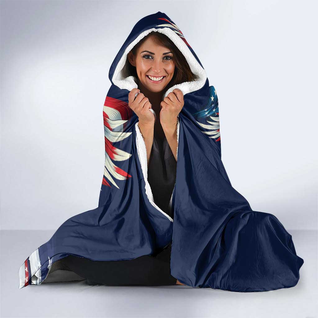 US Navy 250th Anniversary Hooded Blanket Proudly Served Veteran - Wonder Print Shop