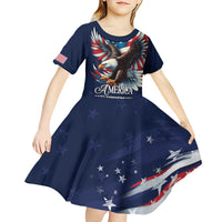 US Navy 250th Anniversary Kid Short Sleeve Dress Proudly Served Veteran - Wonder Print Shop