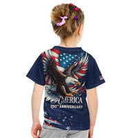 US Navy 250th Anniversary Kid T Shirt Proudly Served Veteran - Wonder Print Shop