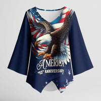 US Navy 250th Anniversary Kimono Sleeve Blouse Proudly Served Veteran - Wonder Print Shop
