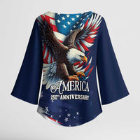 US Navy 250th Anniversary Kimono Sleeve Blouse Proudly Served Veteran - Wonder Print Shop