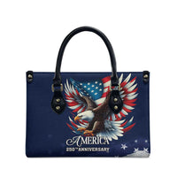 US Navy 250th Anniversary Leather Bag Proudly Served Veteran - Wonder Print Shop