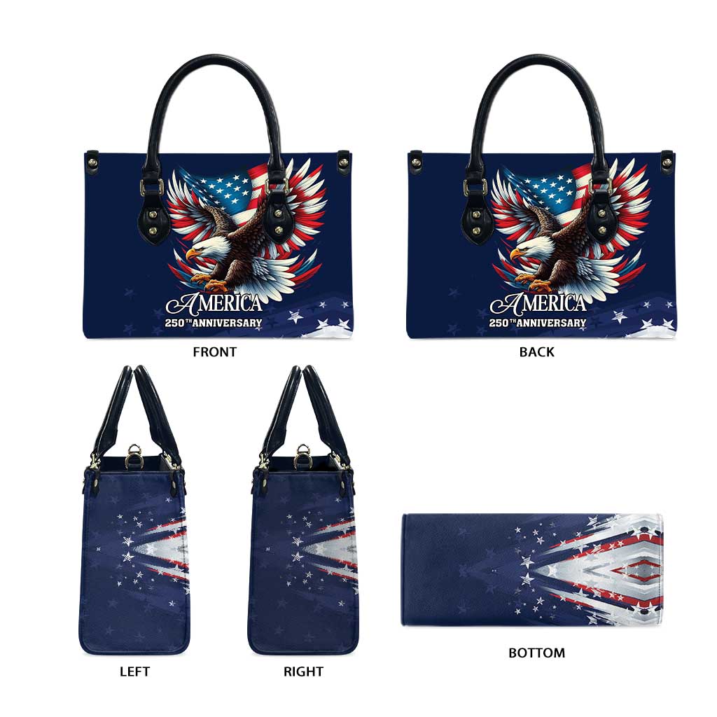 US Navy 250th Anniversary Leather Bag Proudly Served Veteran - Wonder Print Shop
